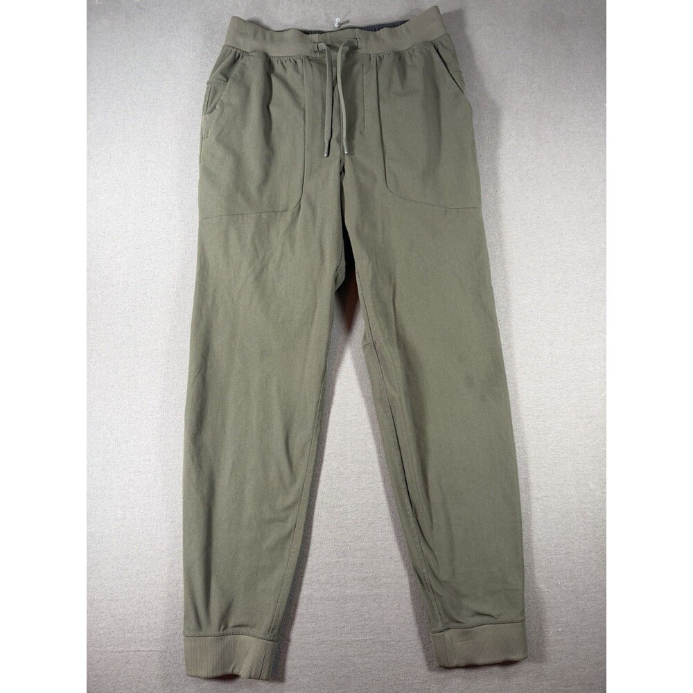 Lululemon Joggers Mens Medium ABC Warpstreme Green Athletic Pants Stretch Gym